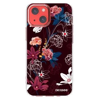 Picasee silikonowe przeźroczyste etui na Apple iPhone 13 mini - Dark Meadow