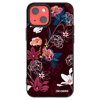 Picasee silikonowe czarne etui na Apple iPhone 13 mini - Dark Meadow