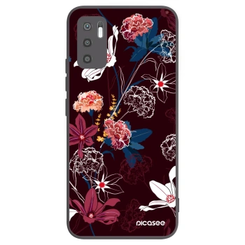 Picasee silikonowe czarne etui na Xiaomi Redmi Note 10 5G - Dark Meadow