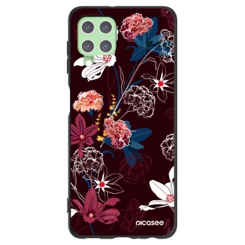 Picasee silikonowe czarne etui na Samsung Galaxy A22 A225F 4G - Dark Meadow