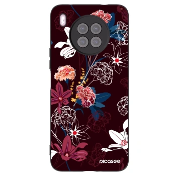 Picasee silikonowe czarne etui na Huawei Nova 8i - Dark Meadow