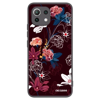 Picasee silikonowe czarne etui na Xiaomi 11 Lite 5G NE - Dark Meadow