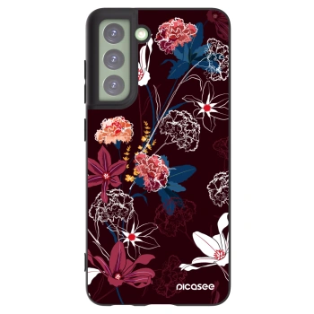 Picasee silikonowe czarne etui na Samsung Galaxy S21 FE 5G - Dark Meadow