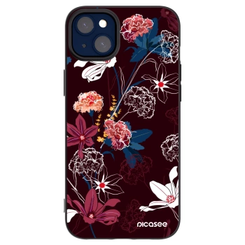 Picasee silikonowe czarne etui na Apple iPhone 14 Plus - Dark Meadow