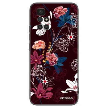 Picasee silikonowe czarne etui na Xiaomi Redmi 10 (2022) - Dark Meadow