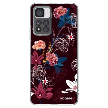 Picasee silikonowe przeźroczyste etui na Xiaomi Redmi Note 11 Pro+ 5G - Dark Meadow