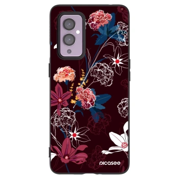 Picasee silikonowe czarne etui na OnePlus 9 - Dark Meadow