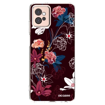 Picasee silikonowe przeźroczyste etui na Motorola Moto G32 - Dark Meadow