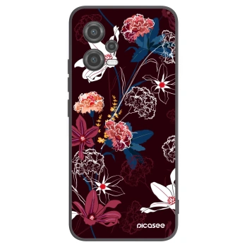 Picasee silikonowe czarne etui na Xiaomi Poco X5 - Dark Meadow