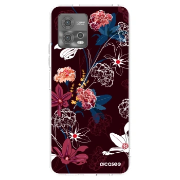 Picasee silikonowe przeźroczyste etui na Motorola Moto G72 - Dark Meadow