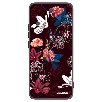 Picasee silikonowe czarne etui na Honor Magic5 Lite 5G - Dark Meadow