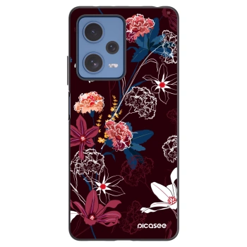 Picasee silikonowe czarne etui na Xiaomi Redmi Note 12 Pro 5G - Dark Meadow