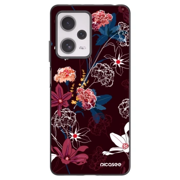 Picasee silikonowe czarne etui na Xiaomi Redmi Note 12 Pro+ 5G - Dark Meadow