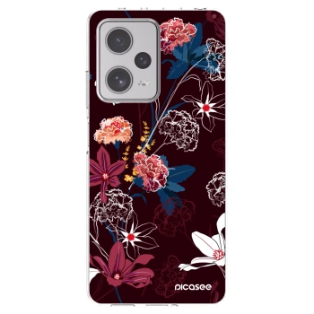Picasee silikonowe przeźroczyste etui na Xiaomi Redmi Note 12 Pro+ 5G - Dark Meadow
