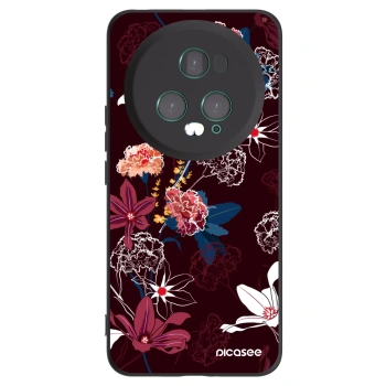 Picasee silikonowe czarne etui na Honor Magic5 Pro - Dark Meadow