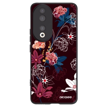 Picasee silikonowe czarne etui na Honor 90 5G - Dark Meadow