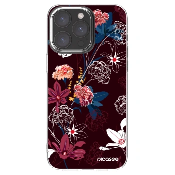 Picasee silikonowe przeźroczyste etui na Apple iPhone 15 Pro Max - Dark Meadow