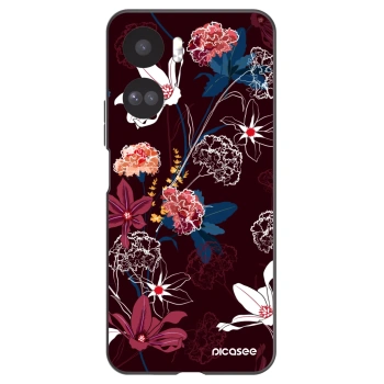 Picasee silikonowe czarne etui na Honor 90 Lite 5G - Dark Meadow