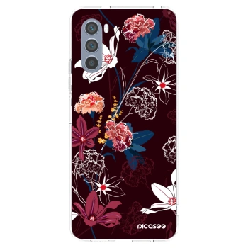Picasee silikonowe przeźroczyste etui na Motorola Moto G62 - Dark Meadow