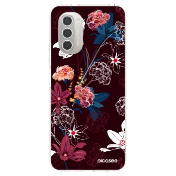 Picasee silikonowe przeźroczyste etui na Motorola Moto G51 - Dark Meadow
