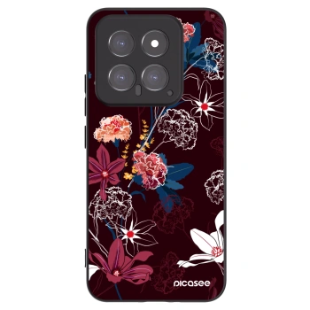 Picasee silikonowe czarne etui na Xiaomi 14 - Dark Meadow