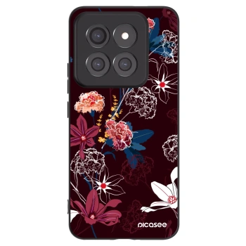 Picasee silikonowe czarne etui na Xiaomi 14 Pro - Dark Meadow