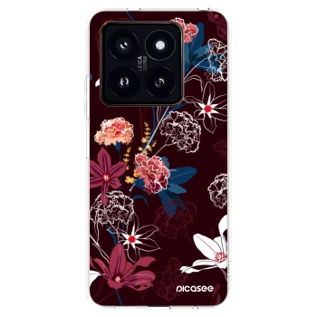 Picasee silikonowe przeźroczyste etui na Xiaomi 14 Pro - Dark Meadow