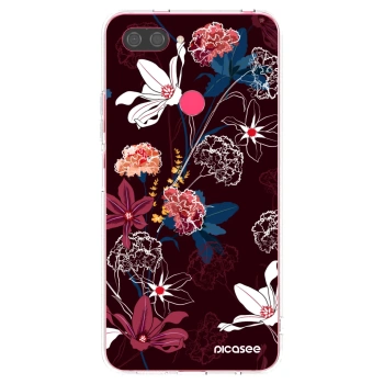 Picasee silikonowe przeźroczyste etui na Xiaomi Mi 8 Lite - Dark Meadow