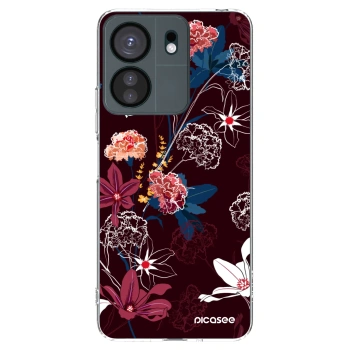 Picasee silikonowe przeźroczyste etui na Xiaomi Redmi 13C 4G - Dark Meadow