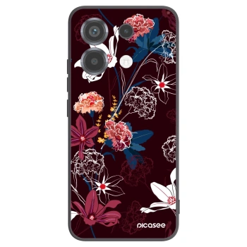 Picasee silikonowe czarne etui na Xiaomi Poco X6 - Dark Meadow