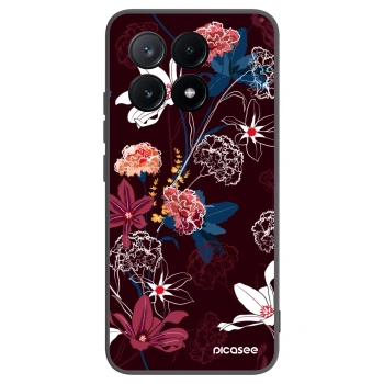 Picasee silikonowe czarne etui na Xiaomi Poco X6 Pro - Dark Meadow