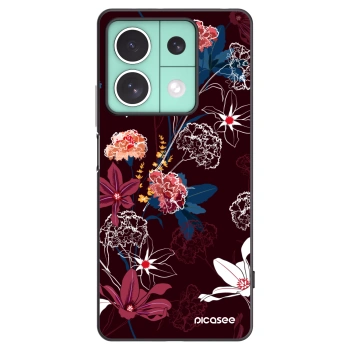 Picasee silikonowe czarne etui na Xiaomi Redmi Note 13 5G - Dark Meadow