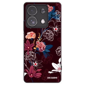 Picasee silikonowe czarne etui na Xiaomi Redmi Note 13 Pro 4G - Dark Meadow