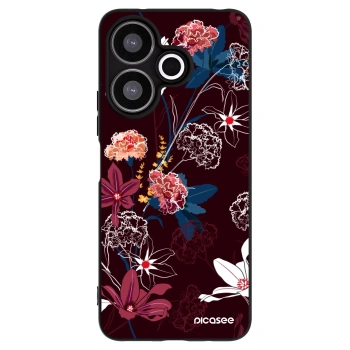 Picasee silikonowe czarne etui na Xiaomi Redmi 13 4G - Dark Meadow