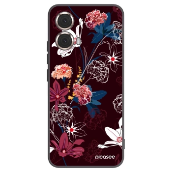 Picasee silikonowe czarne etui na Motorola Moto G85 - Dark Meadow