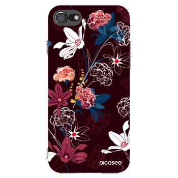 Picasee silikonowe przeźroczyste etui na Apple iPhone 7 - Dark Meadow