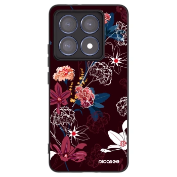 Picasee silikonowe czarne etui na Xiaomi 14T Pro - Dark Meadow