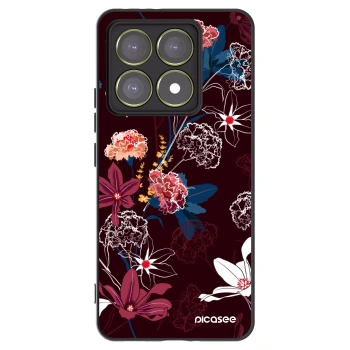 Picasee silikonowe czarne etui na Xiaomi 14T - Dark Meadow
