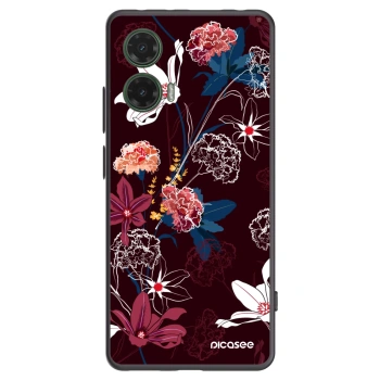 Picasee silikonowe czarne etui na Motorola Moto G35 5G - Dark Meadow