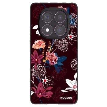 Picasee silikonowe czarne etui na Xiaomi Redmi Note 14 Pro 4G - Dark Meadow