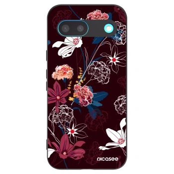 Picasee silikonowe czarne etui na Google Pixel 8 - Dark Meadow