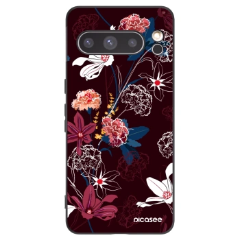 Picasee silikonowe czarne etui na Google Pixel 8 Pro - Dark Meadow