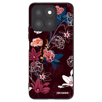 Picasee silikonowe czarne etui na Honor X8c - Dark Meadow