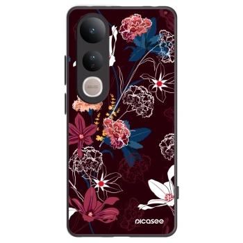 Picasee silikonowe czarne etui na Vivo V50 Lite 5G - Dark Meadow