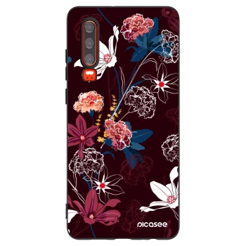 Picasee silikonowe czarne etui na Huawei P30 - Dark Meadow