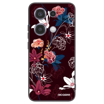Picasee silikonowe czarne etui na Xiaomi Redmi Note 14S - Dark Meadow