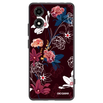 Picasee silikonowe czarne etui na Motorola Moto E14 - Dark Meadow