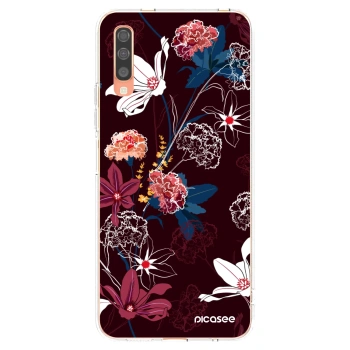 Picasee silikonowe przeźroczyste etui na Samsung Galaxy A70 A705F - Dark Meadow