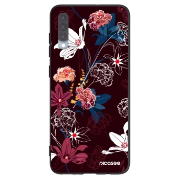 Picasee silikonowe czarne etui na Samsung Galaxy A70 A705F - Dark Meadow