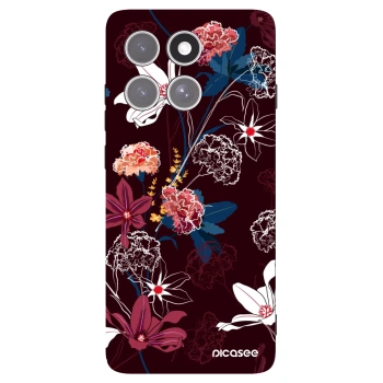 Picasee silikonowe czarne etui na Motorola Edge 60 Pro - Dark Meadow